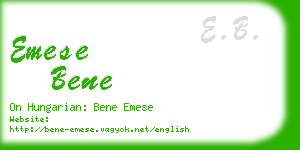 emese bene business card